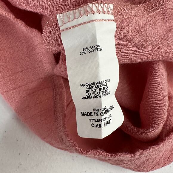 Cocomo Womens Pullover Top Size 2X Mauve Tiered Bell Sleeve Scoop Neck Peasant - Picture 4 of 7